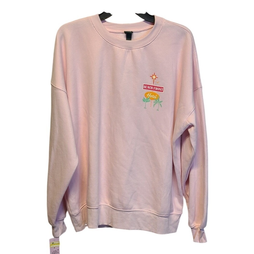 Wild Fable Women's Ponta Do Sol Madeira Portugal Graphic Sweatshirt Pink NEW